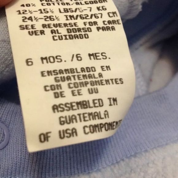 Little Me Baby Blue Onesie  6 Months - Picture 3 of 4